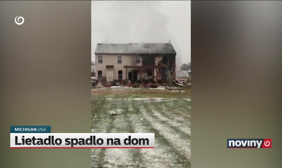 Lietadlo spadlo na dom