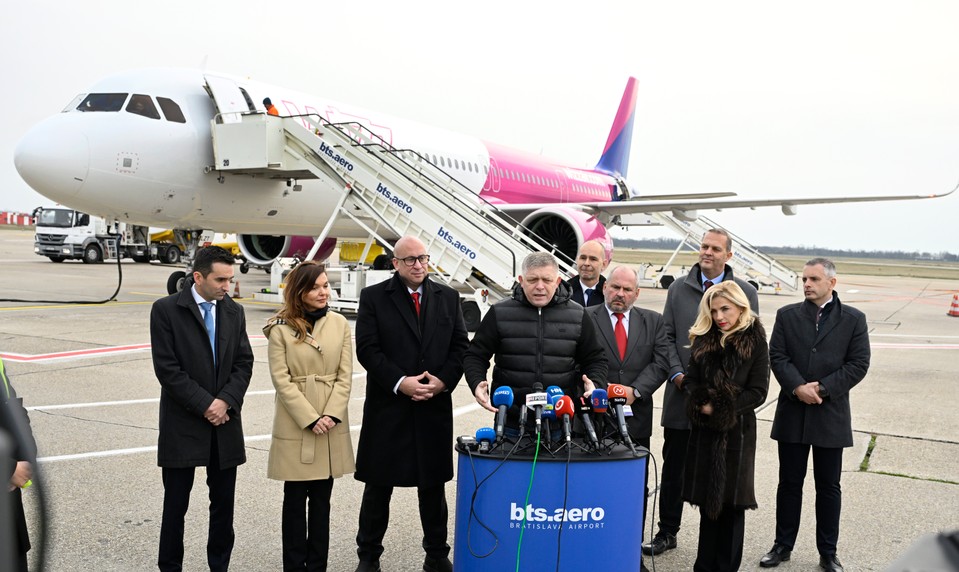 Fico a Ráž o prvom lete WizzAir linky Bratislava - Košice: Cesta trvala 35 minút