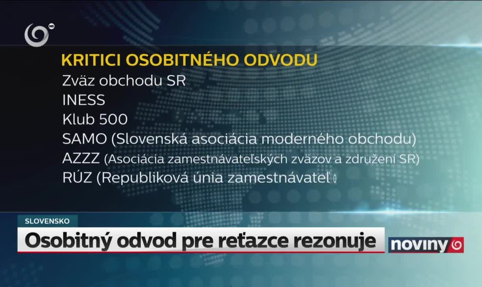 Osobitný odvod pre reťazce rezonuje