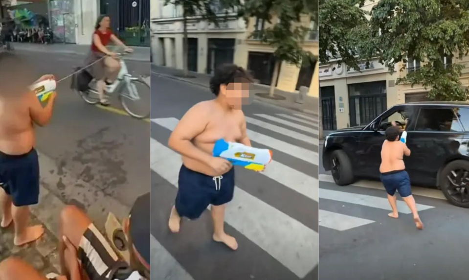 Chlapec (14) "terorizuje" ulice Paríža s vodnou pištoľou. Za postrek si pýta dve eurá