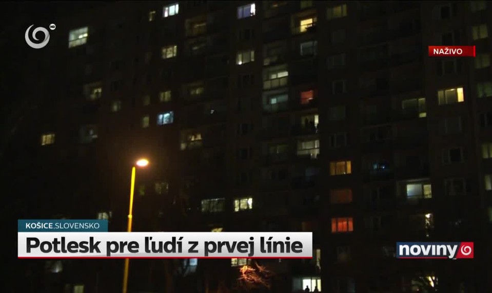 Potlesk pre ľudí z prvej línie