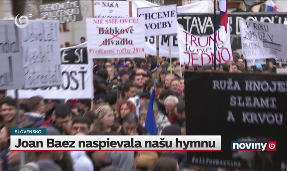 Joan Baez naspievala našu hymnu