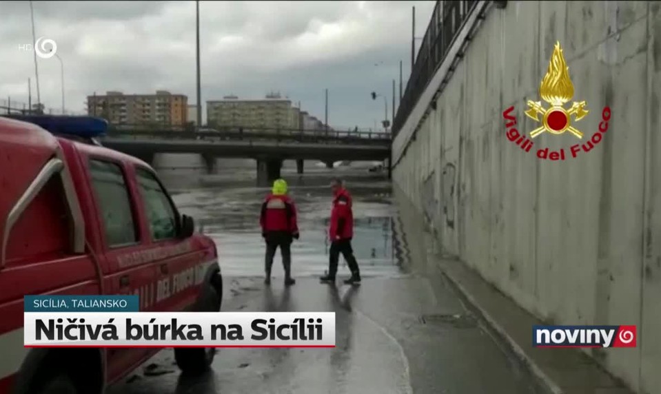 Ničivá búrka na Sicílii