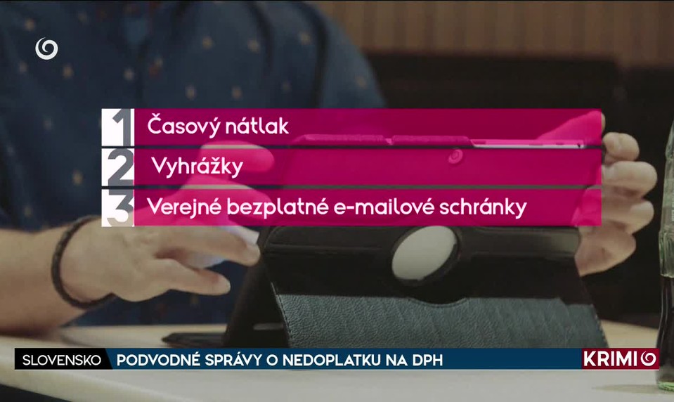 PODVODNÉ SPRÁVY O NEDOPLATKU NA DPH