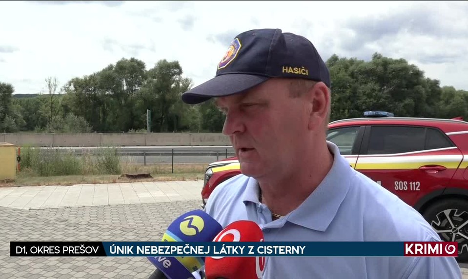 ÚNIK NEBEZPEČNEJ LÁTKY Z CISTERNY