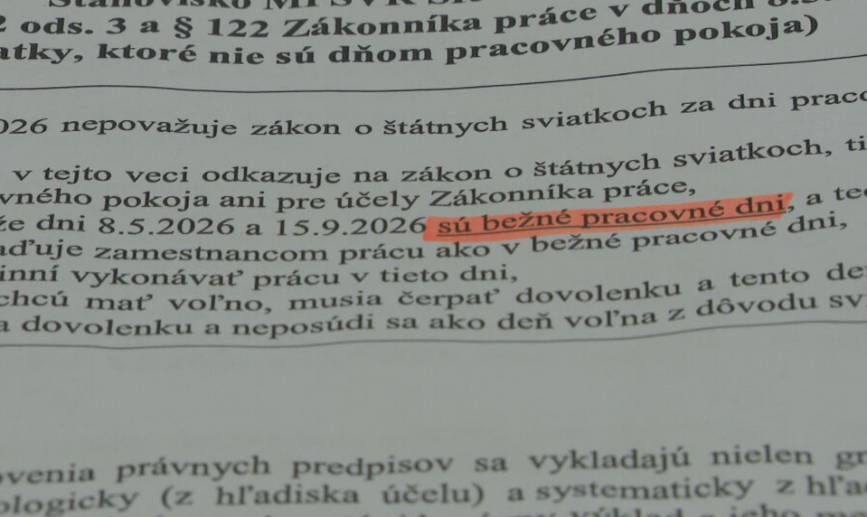 8. mája aj 15. septembra budú pracovné dni, no s príplatkom: Zamestnávatelia hovoria o chaose