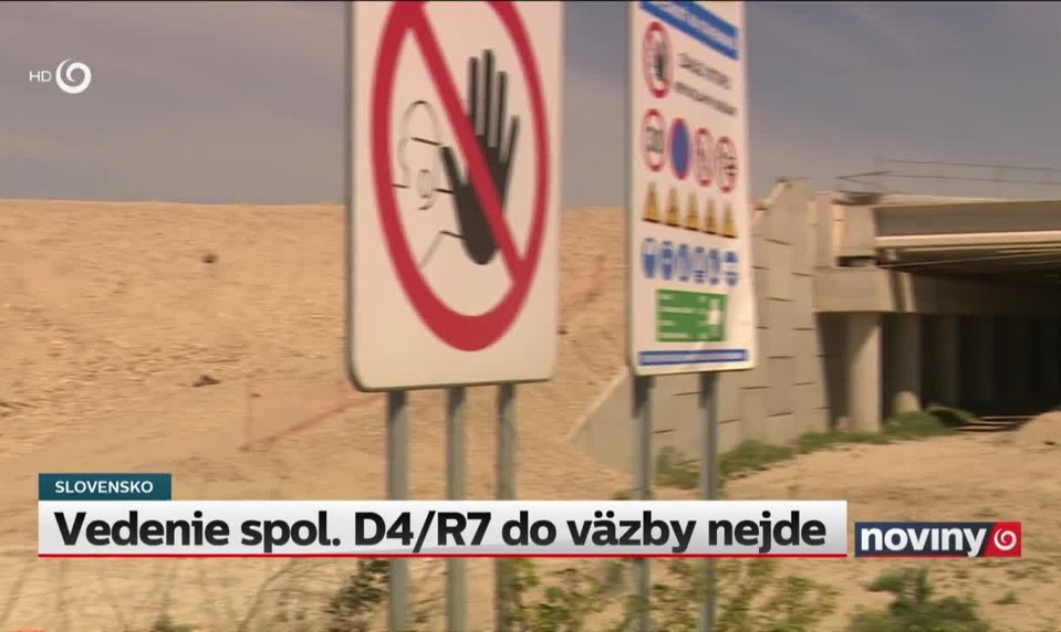 Vedenie spol. D4/R7 do väzby nejde