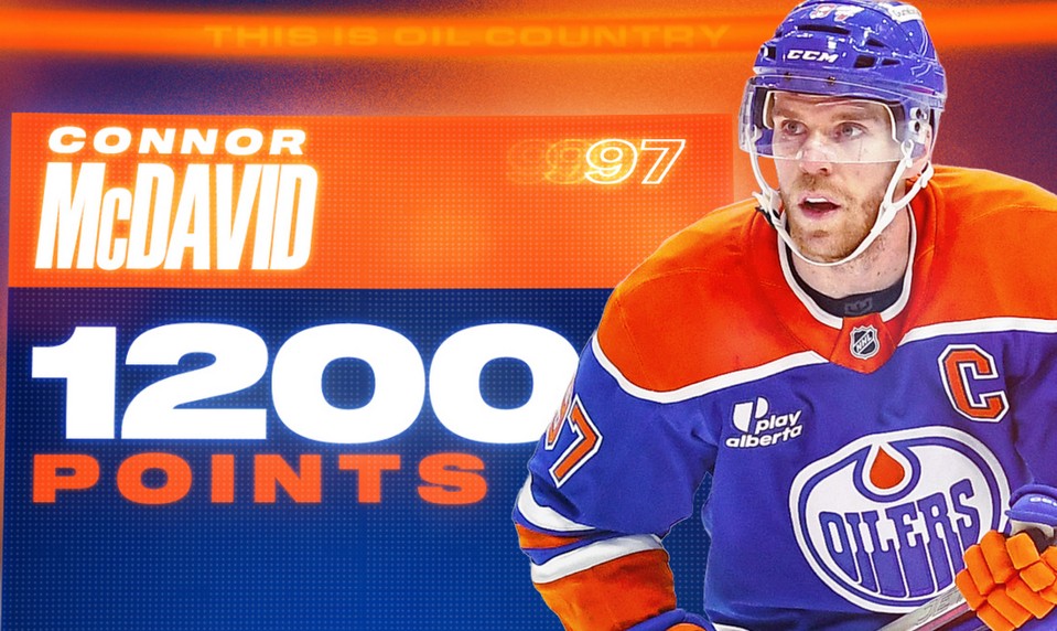 MCDAVID pokoril métu 1200 bodov
