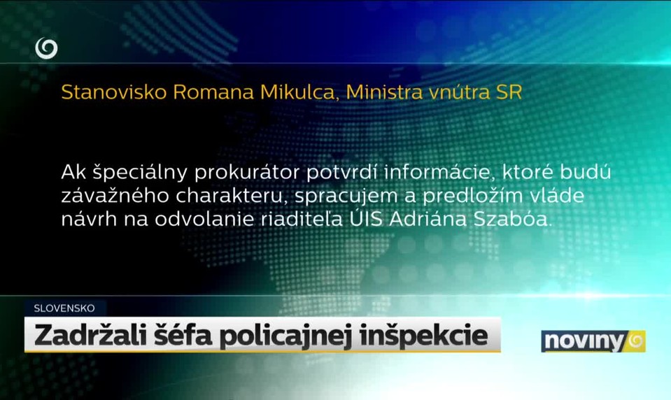 Zadržali šéfa policajnej inšpekcie