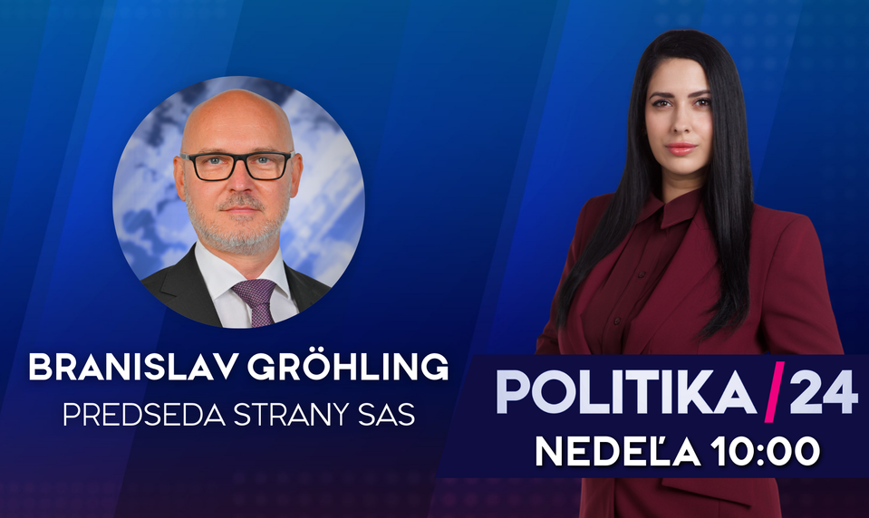 Pozvanie do relácie Politika 24 prijal predseda SAS Branislav Gröhling