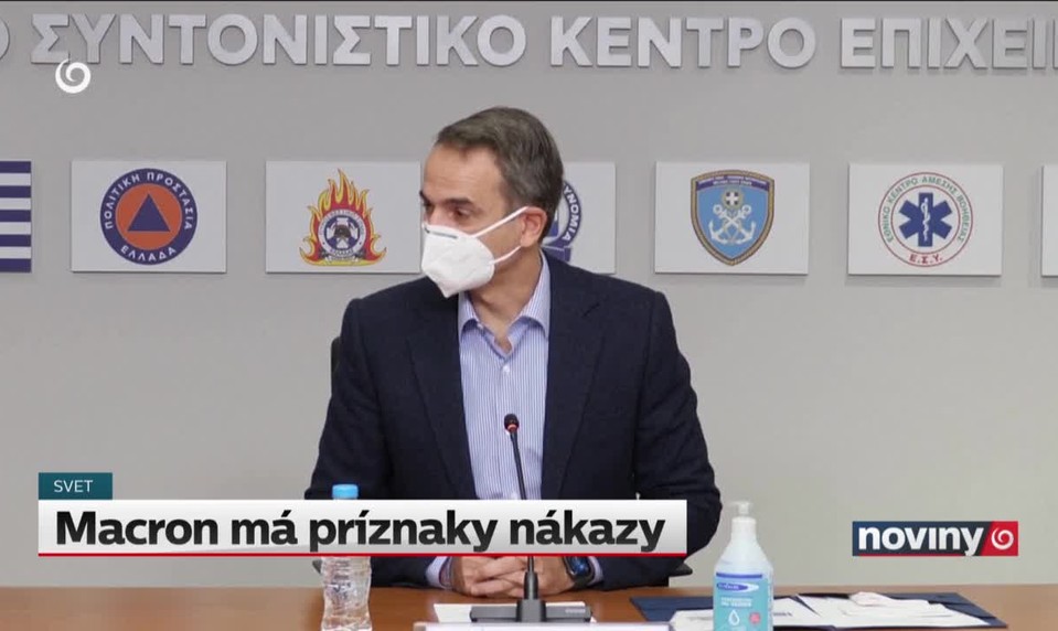 Macron má príznaky nákazy