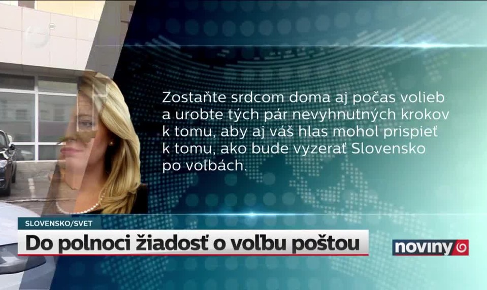 Do polnoci žiadosť o voľbu poštou