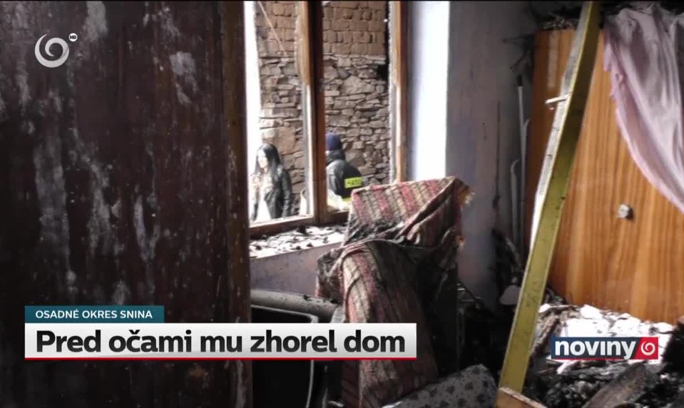 Pred očami mu zhorel dom
