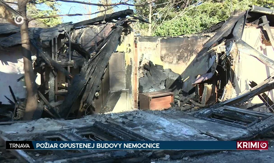 POŽIAR OPUSTENEJ BUDOVY NEMOCNICE