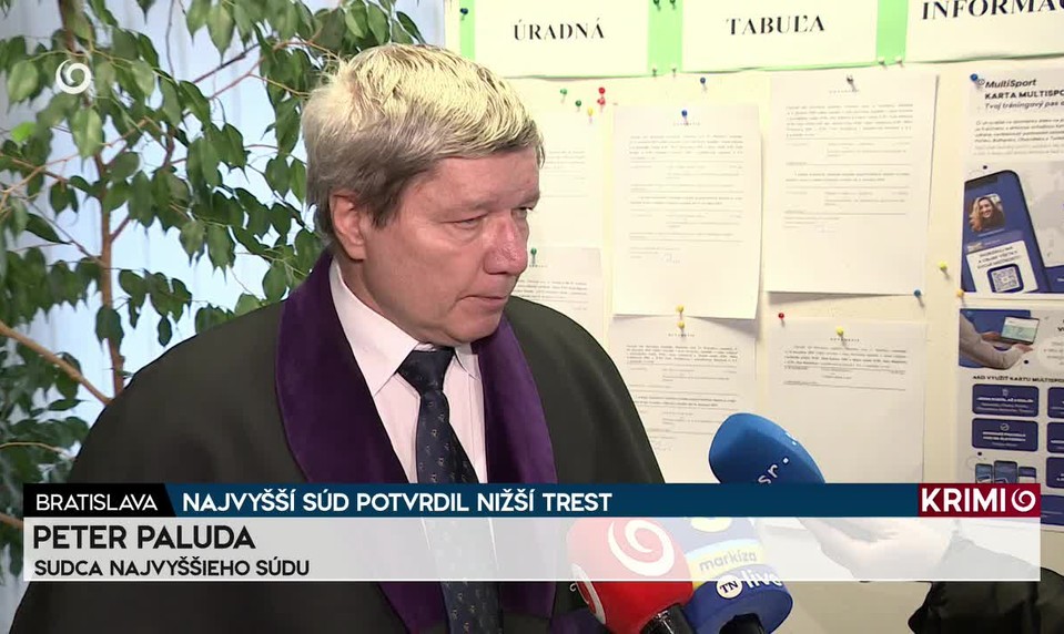NAJVYŠŠÍ SÚD POTVRDIL NIŽŠÍ TREST