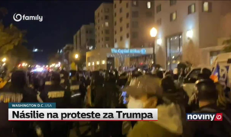 Násilie na proteste za Trumpa
