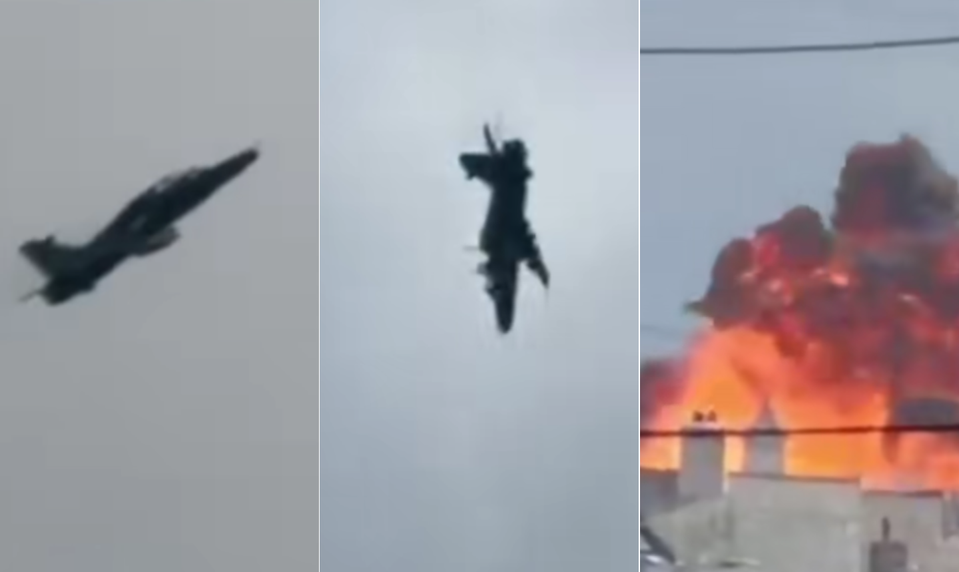 Stíhačka Hawk sa zrútila po štarte, piloti sa katapultovali