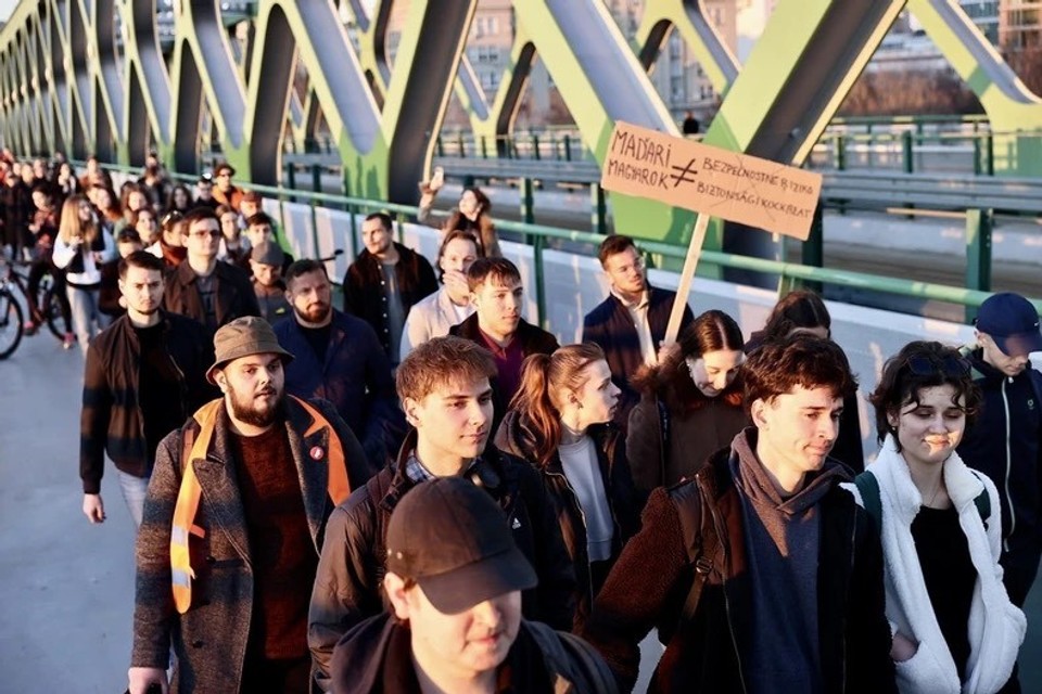 Slovenská aliancia maďarskej mládeže na proteste