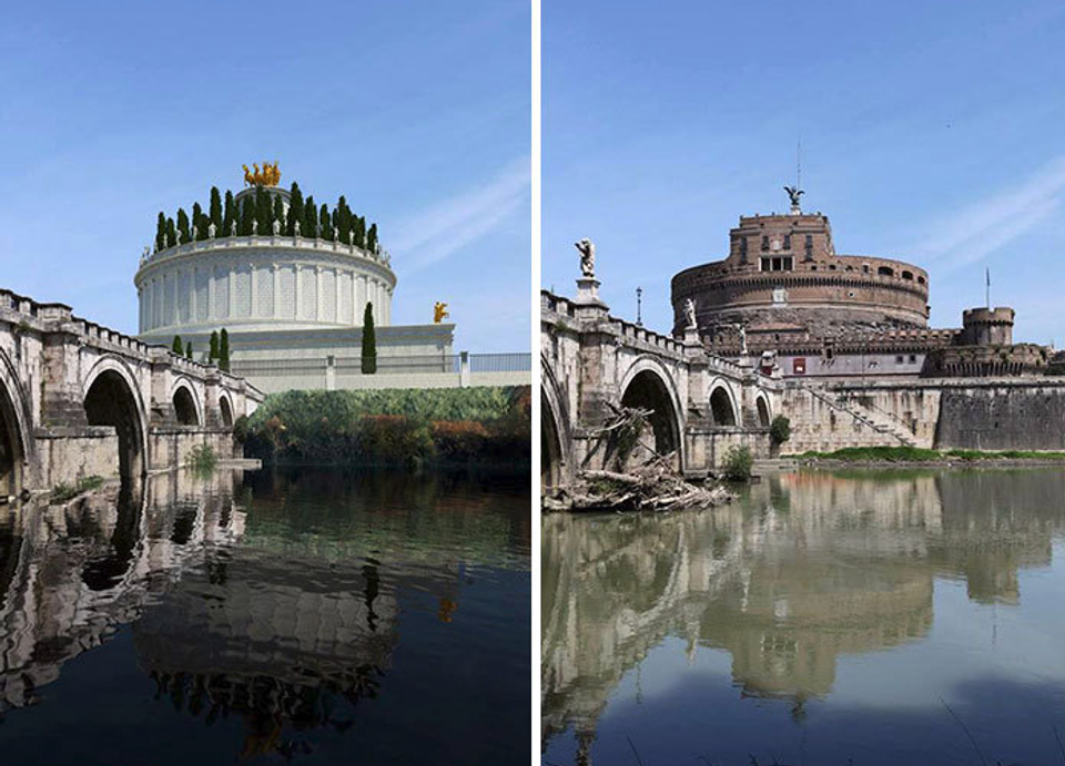 Hadriánovo mauzóleum, dnešný Castel Sant´angelo, Rím, Taliansko