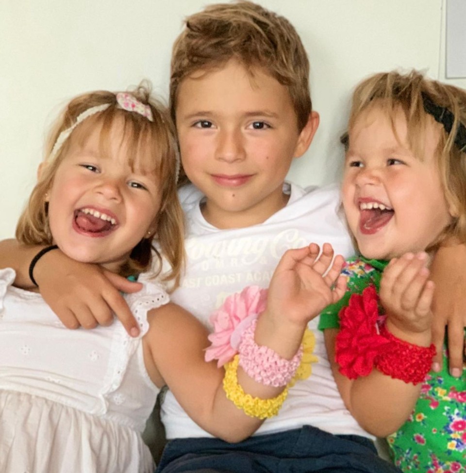 Deti Lucie Hurajovej - dvojičky Izabela a Sofia a syn Maximilián