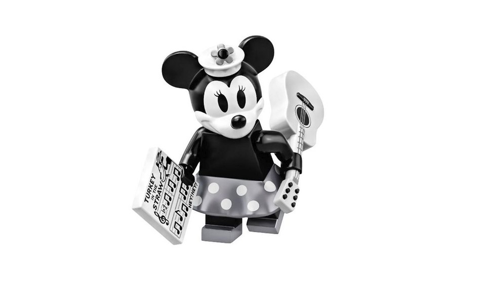 Čierno-biele Lego s Mickey Mousom odkazujúce na rok 1928