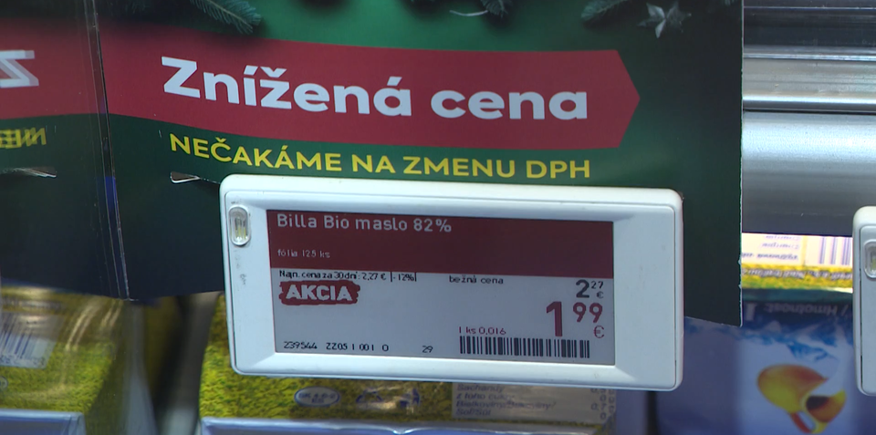 cena masla na slovensku