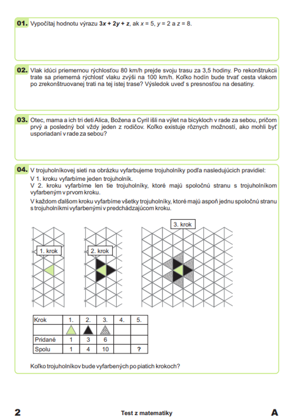 testovanie 9 matematika 2