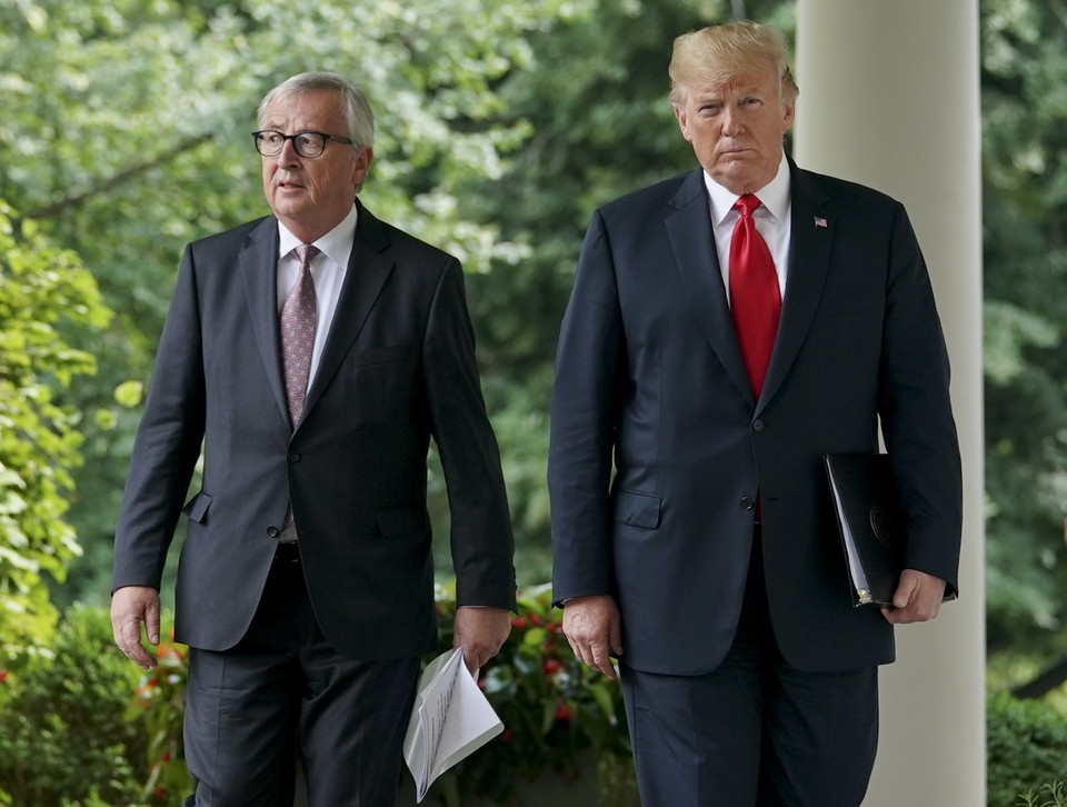 Donald Trump a Jean Claude Juncker