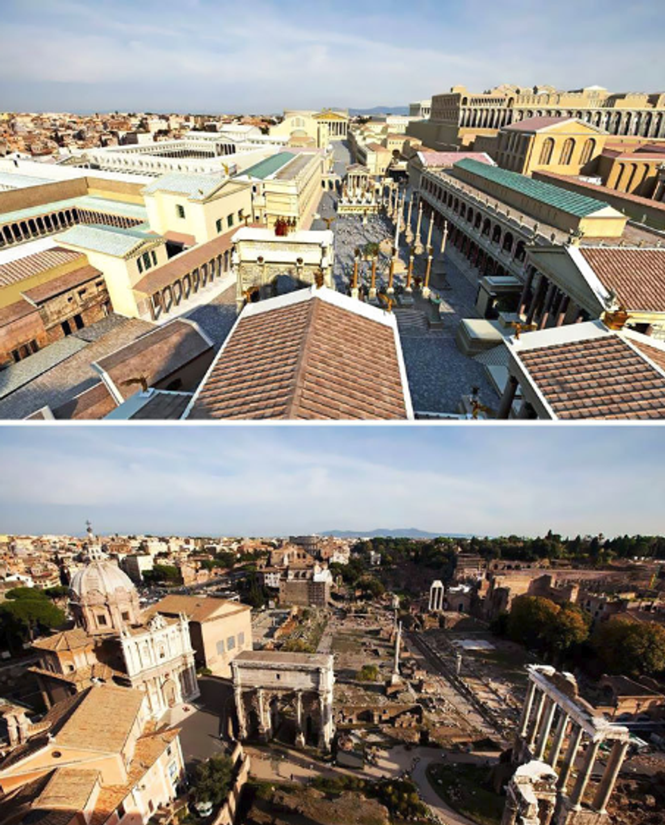 Forum Romanum z Tabulária, Rím, Taliansko