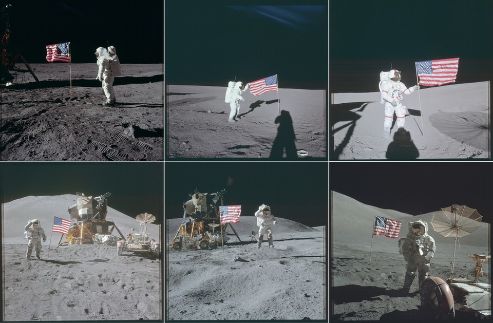 Vlajky na Mesiaci