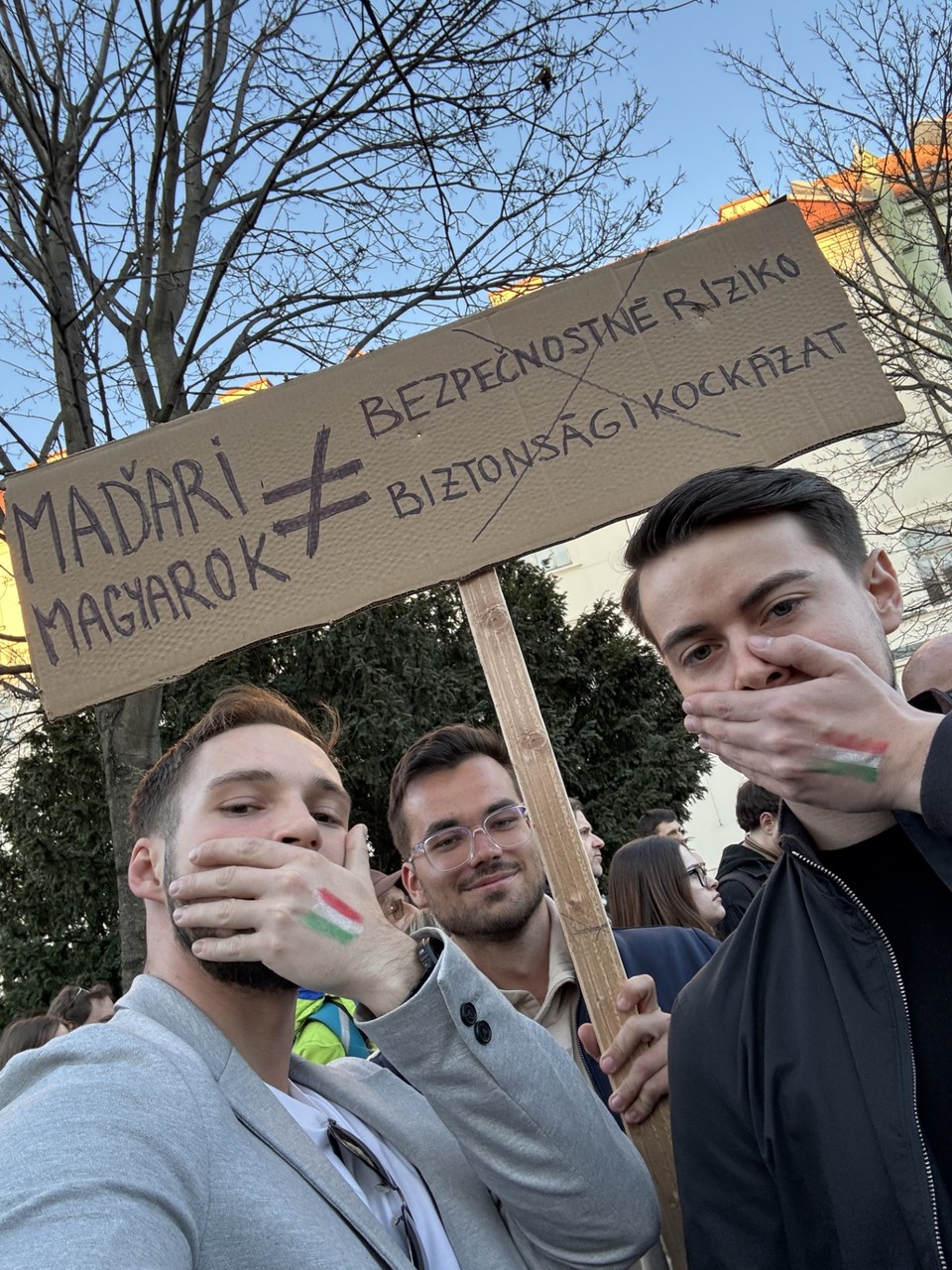 Slovenská aliancia maďarskej mládeže na proteste