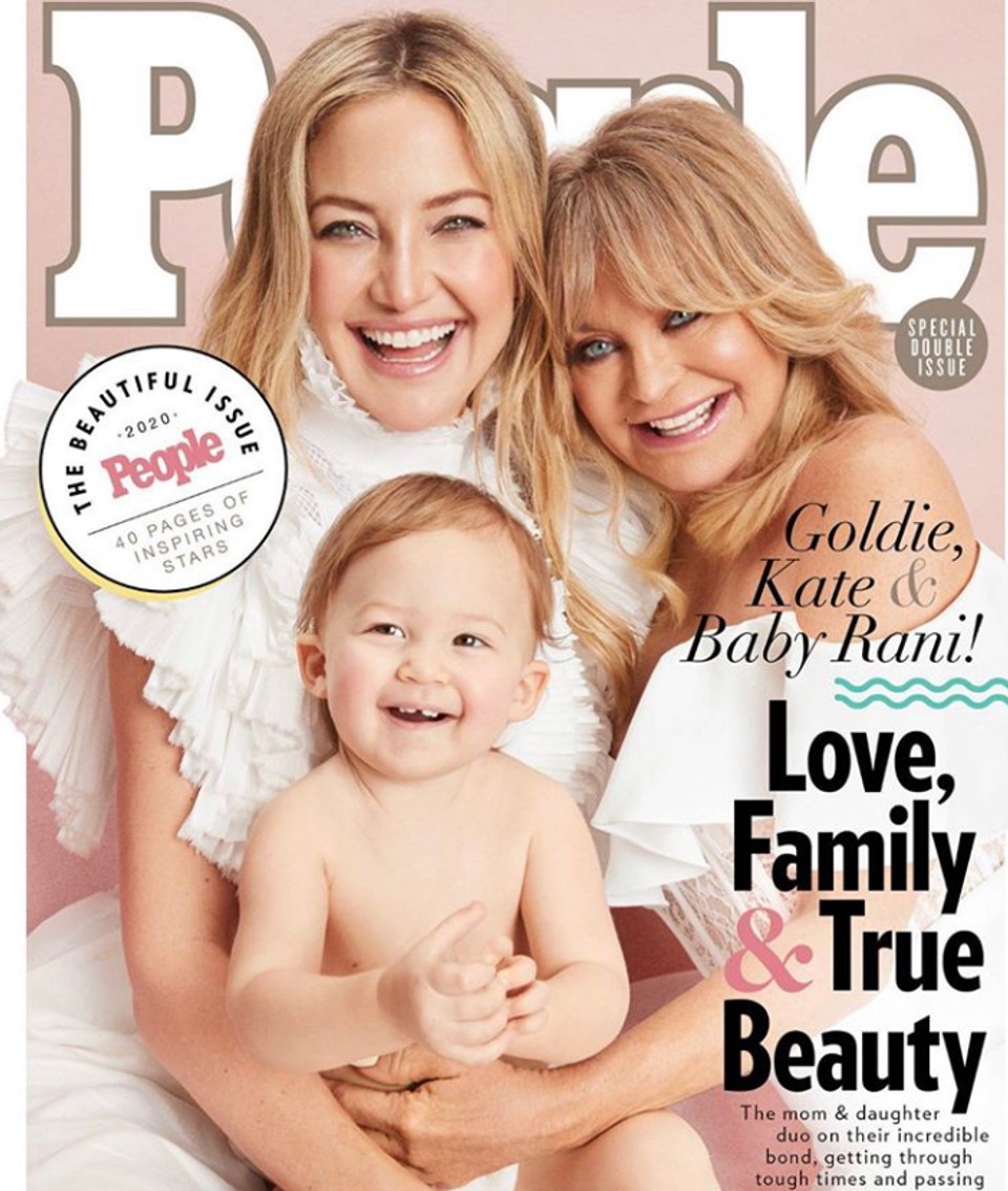 Kate Hudson so svojou mamou Goldie Hawn a s dcérou Rani Rose