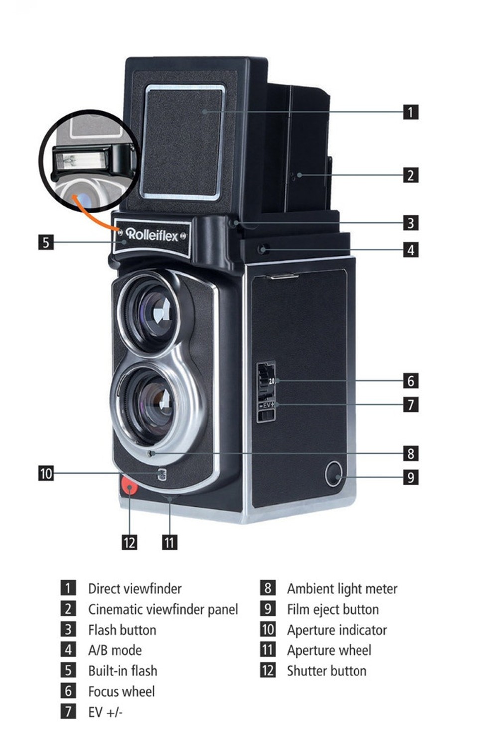 Rolleiflex™ Instant Kamera