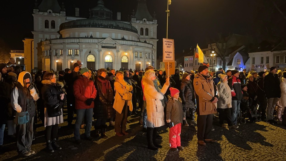 Protest v Spišskej Novej Vsi