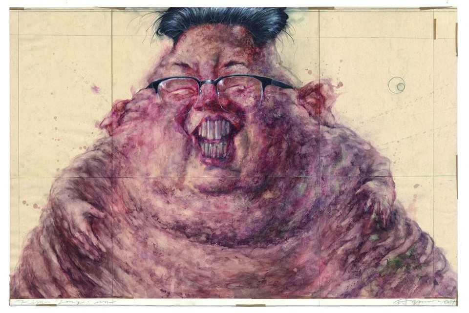 Karikatúra Kim Čong-un