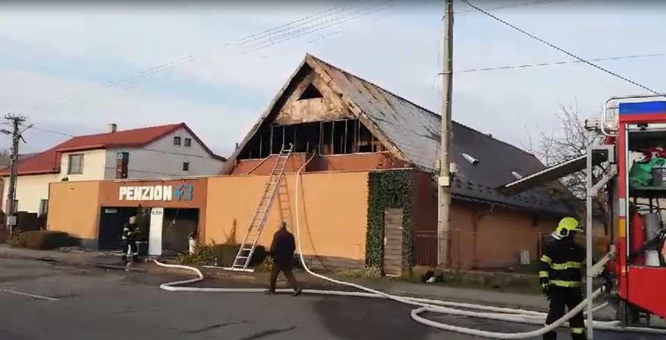 Požiar penziónu