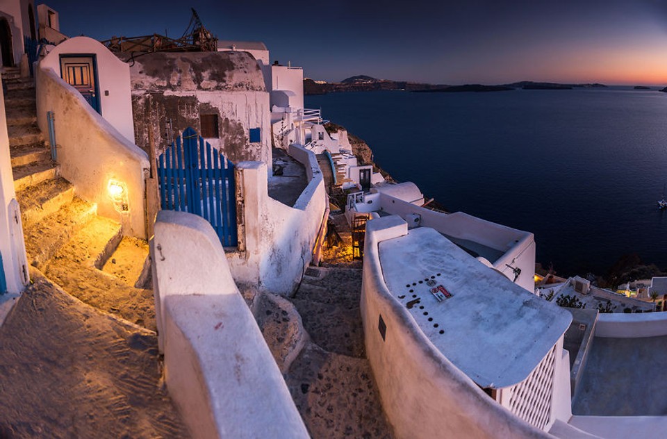 Malebný grécky ostrov Santorini