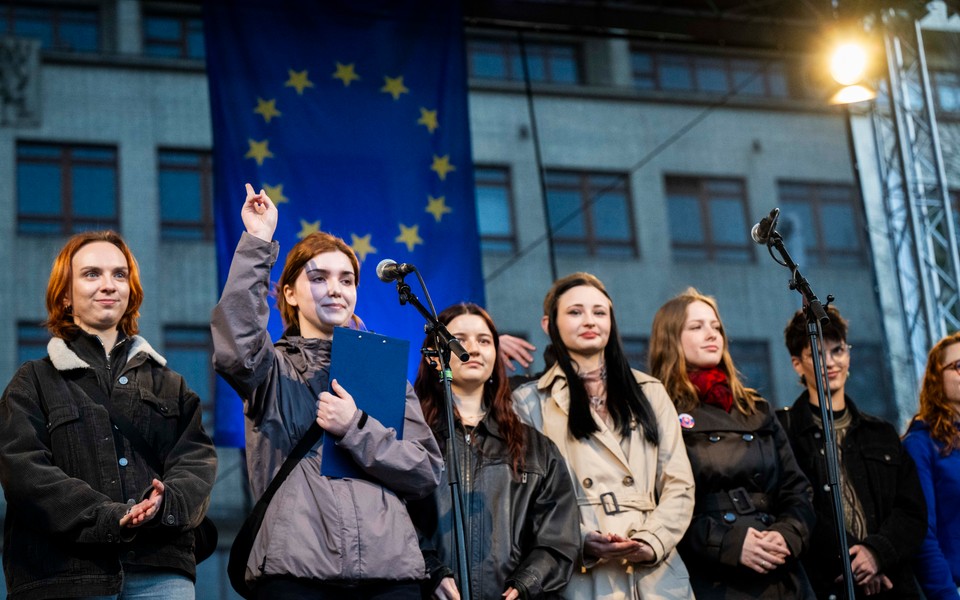 Protestné zhromaždenie Slovensko je Európa v Bratislave