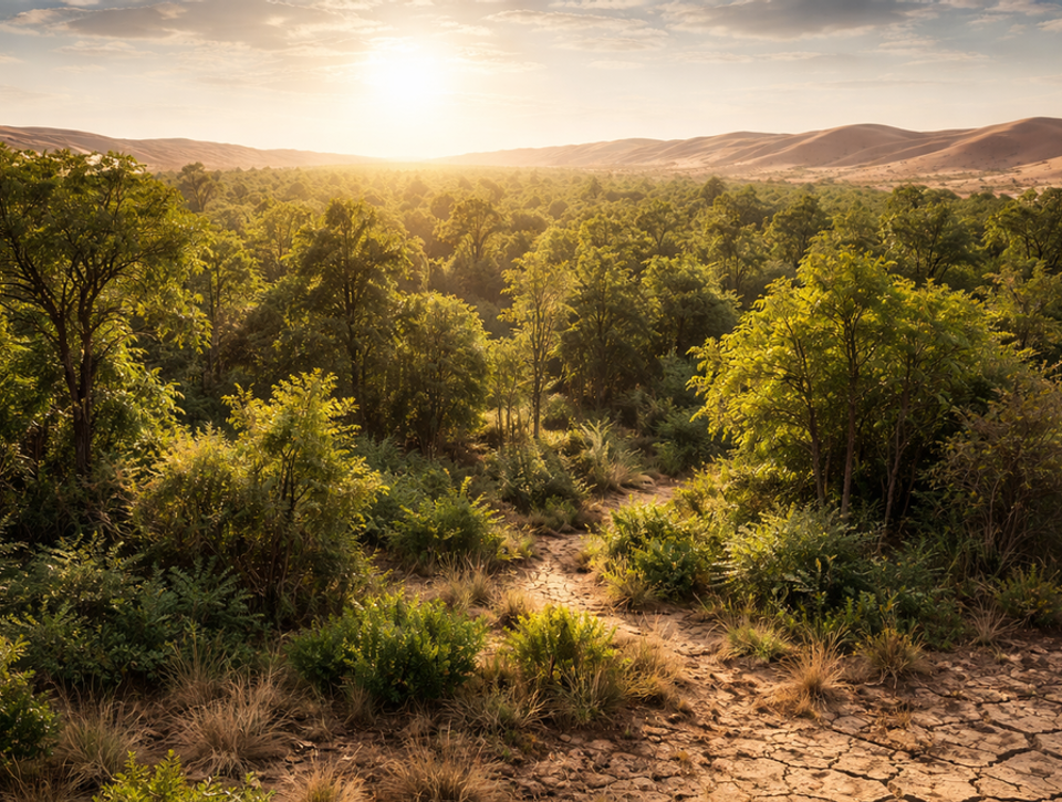V čínskej púšti zasadili stromy: Dnes tam stojí les