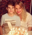 Katarína Jesenská so synom Samkom na oslave jeho 15. narodenín