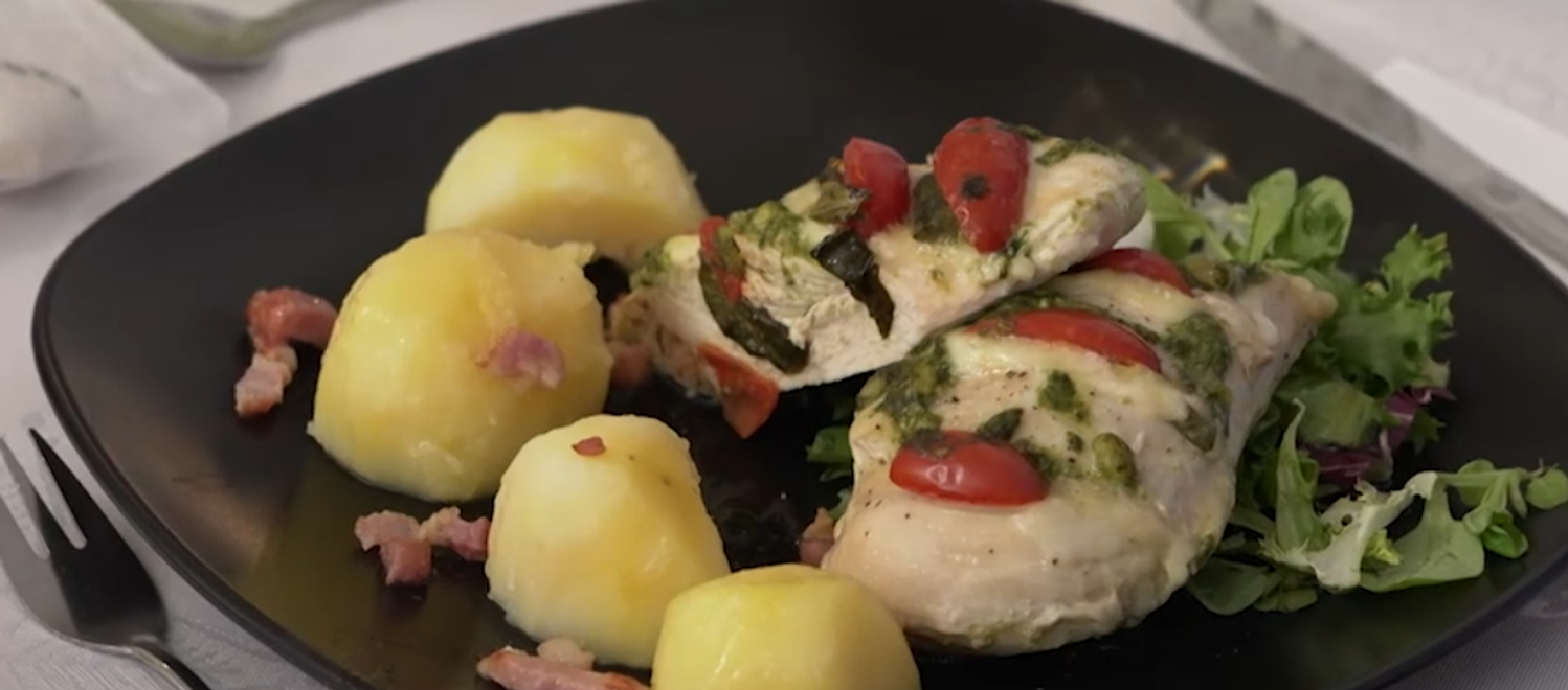 Hlavné jedlo: Nazelenalé prsíčka