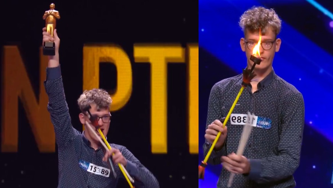 Skúška ohňom mu vyšla na Zlatého Pátroviča: Videli ste už pálivé žonglovanie?