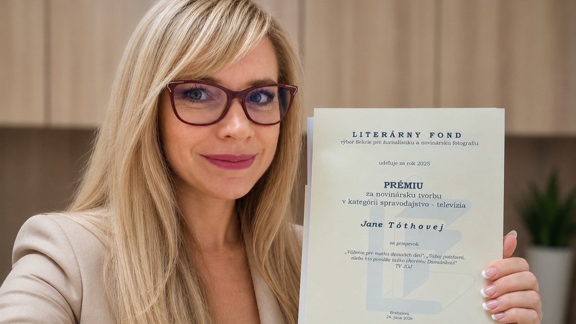 Literárny fond ocenil reportérku televízie JOJ!