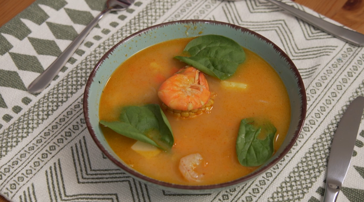 Polievka: Chupe de camarones