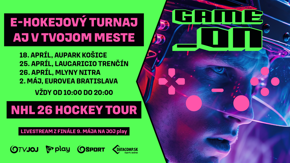 JOJ play vyráža za fanúšikmi: Turnaj v NHL 26, hokejový program, Riskuj! naživo aj známe tváre zo šou Mama, ožeň ma v mestách