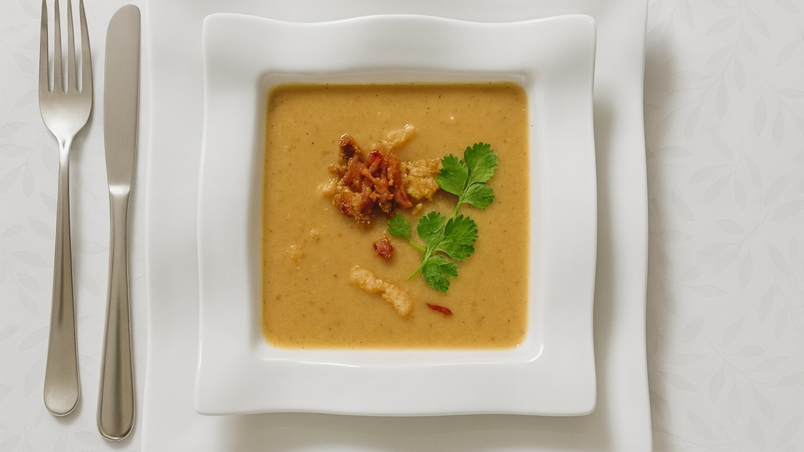 Hrachová polievka s údeným mäsom