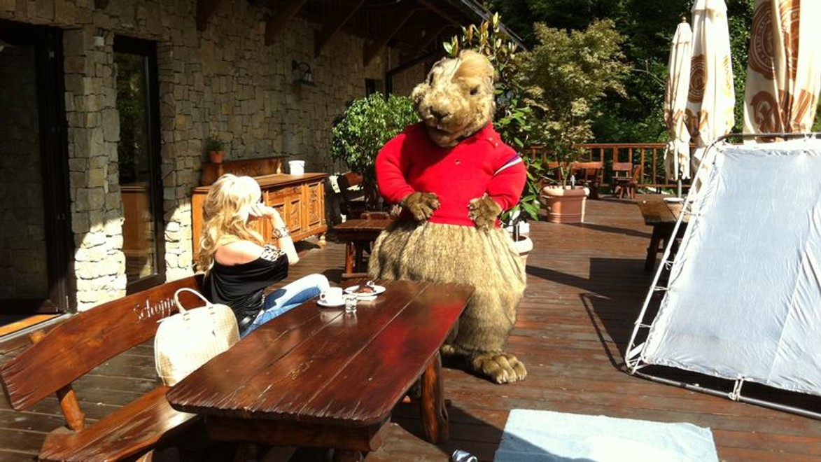 V kostýme svišťa aj s ventilátorom!