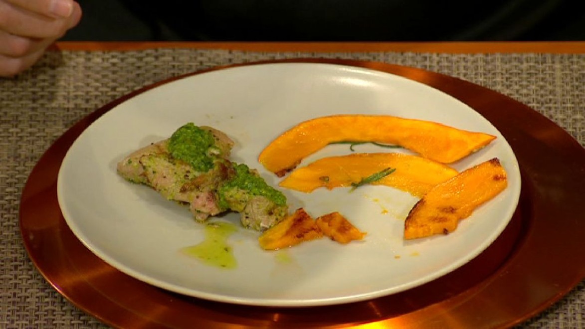 Grilované morčacie stehná s pestom