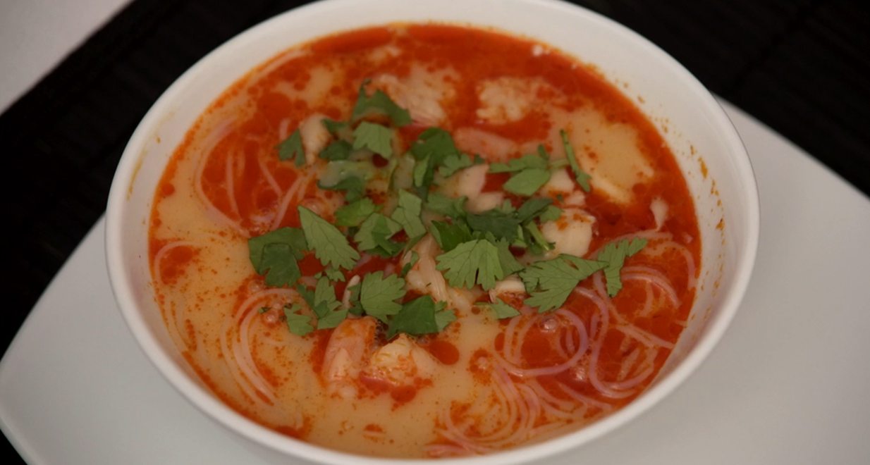 Polievka: Galangal a citrónová tráva = mňamka