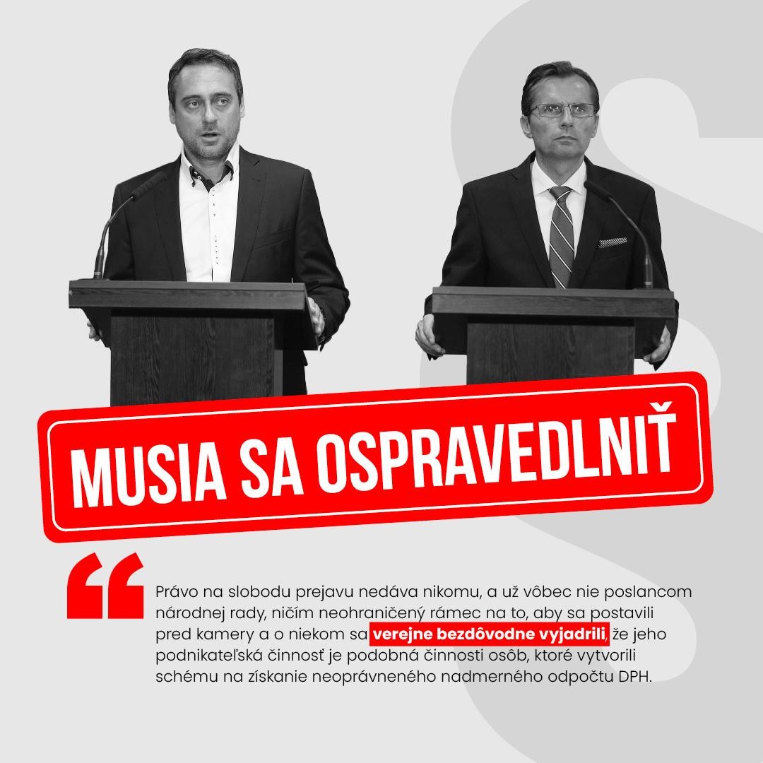 Galko a Rajtár sa musia ospravedlniť J&T za nepravdivé obvinenia z podvodov